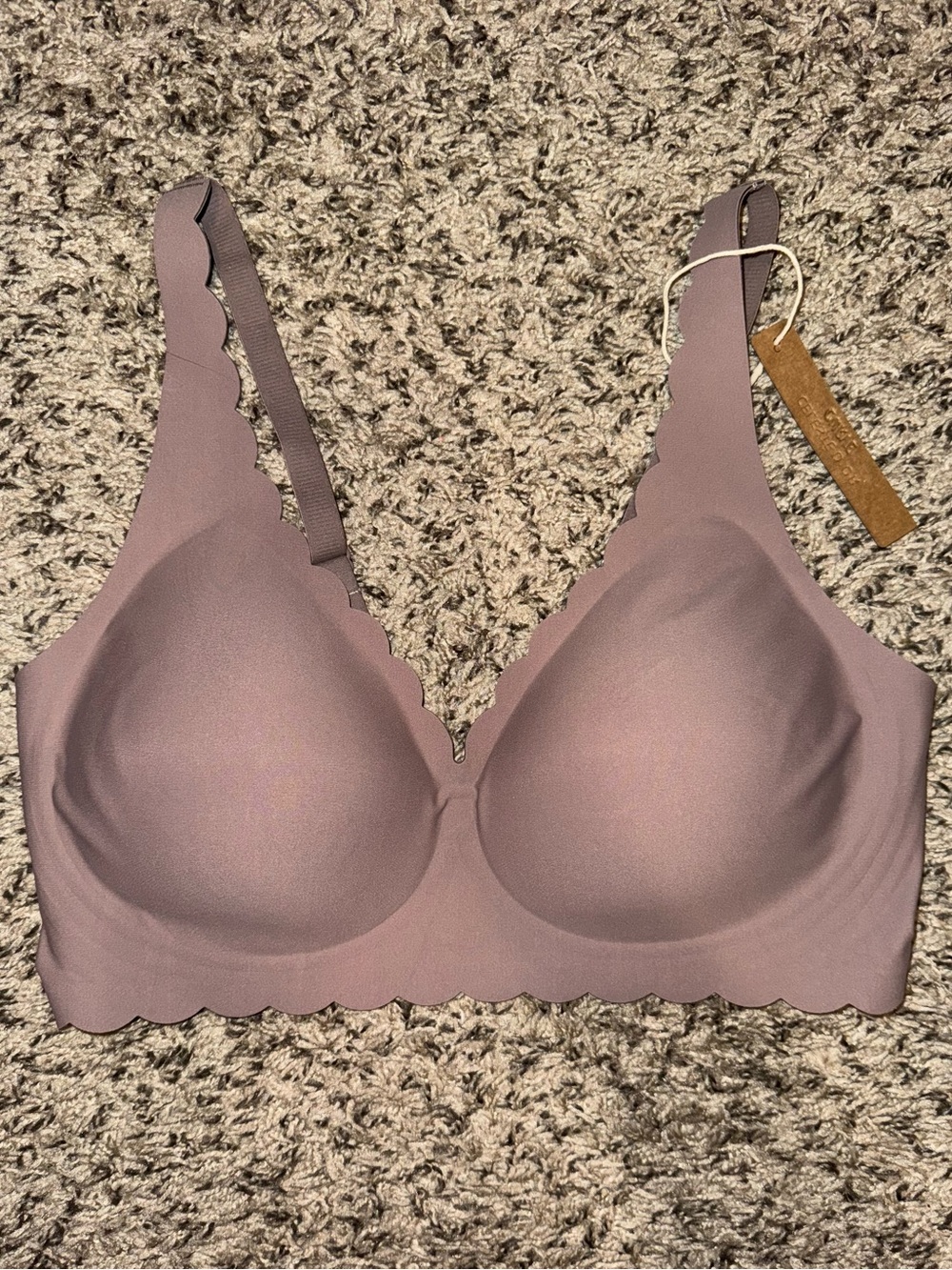 Celeste D’or Curve Scalloped Deep V Push-Up Seamless Wireless Jelly Bra
